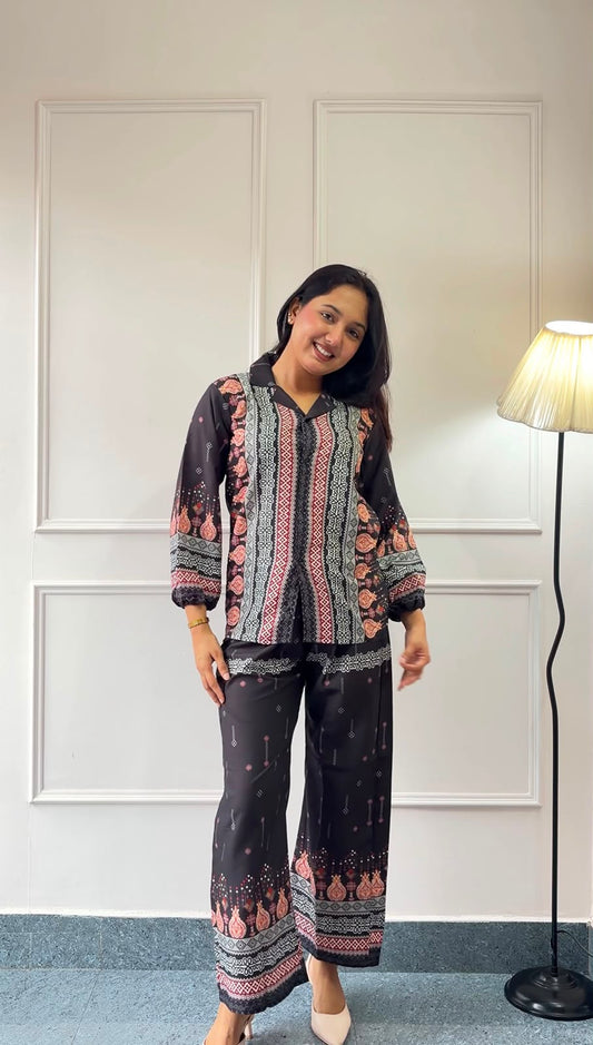 Printed Co-Ord Set – Luxury Cotton S