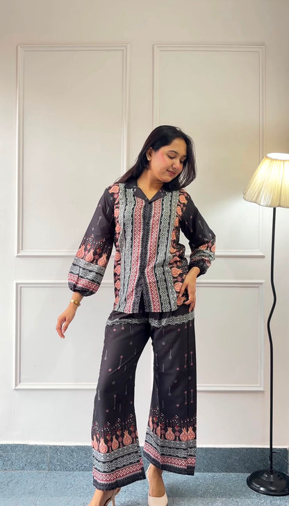 Printed  Co-Ord Set – Luxury Cotton S