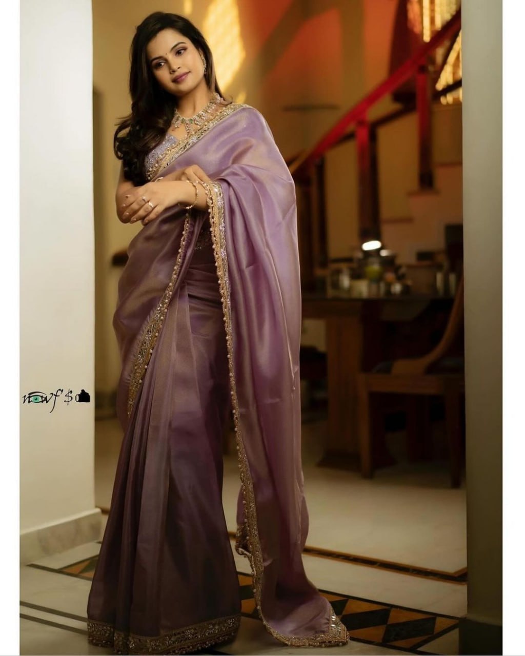 Silver Tissue Silk Designer Embroidery Saree Collection