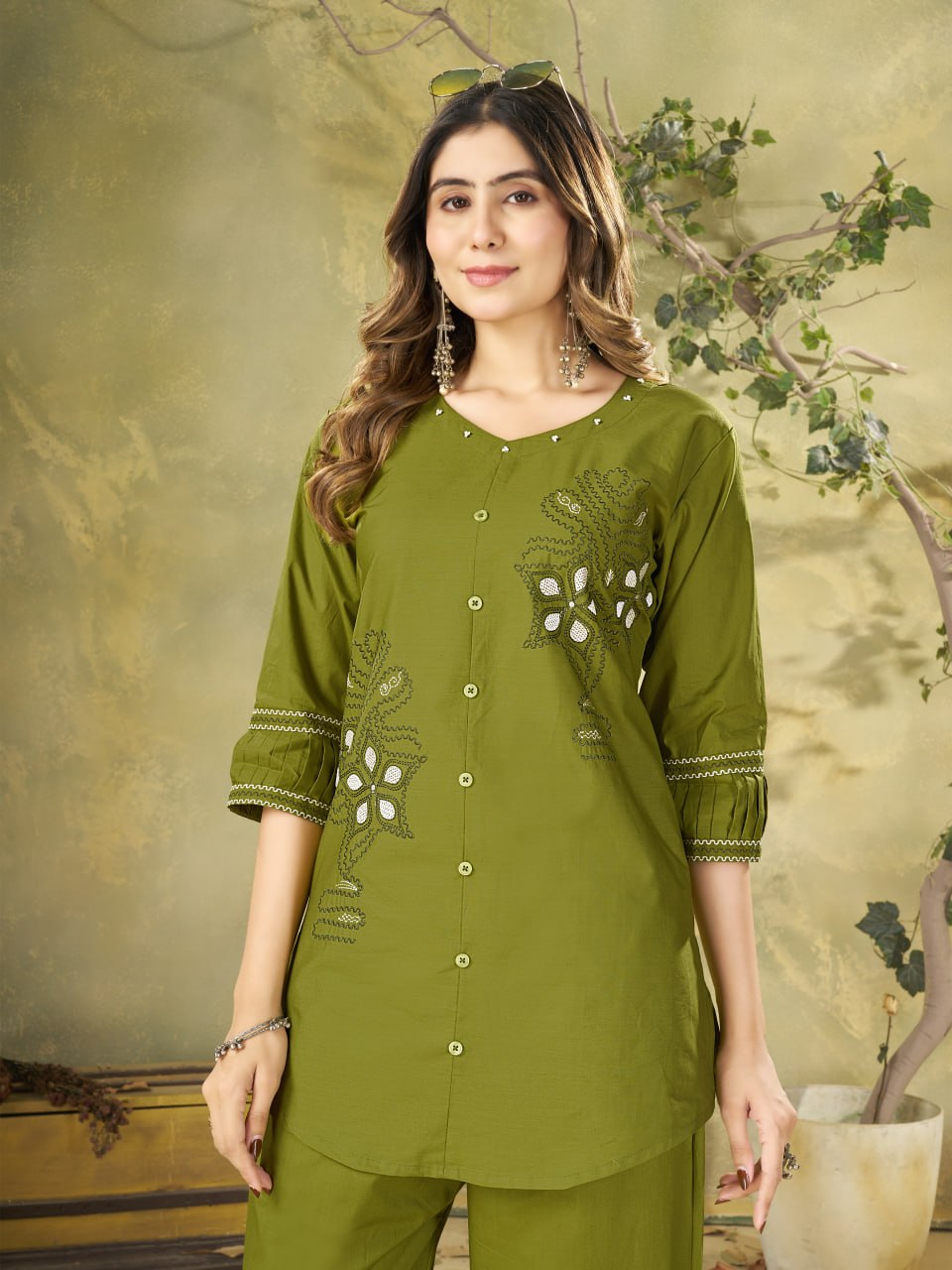 Ziva Floral Embroidered Co-Ord Set