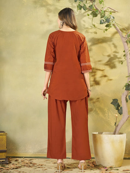 Ziva Floral Embroidered Co-Ord Set