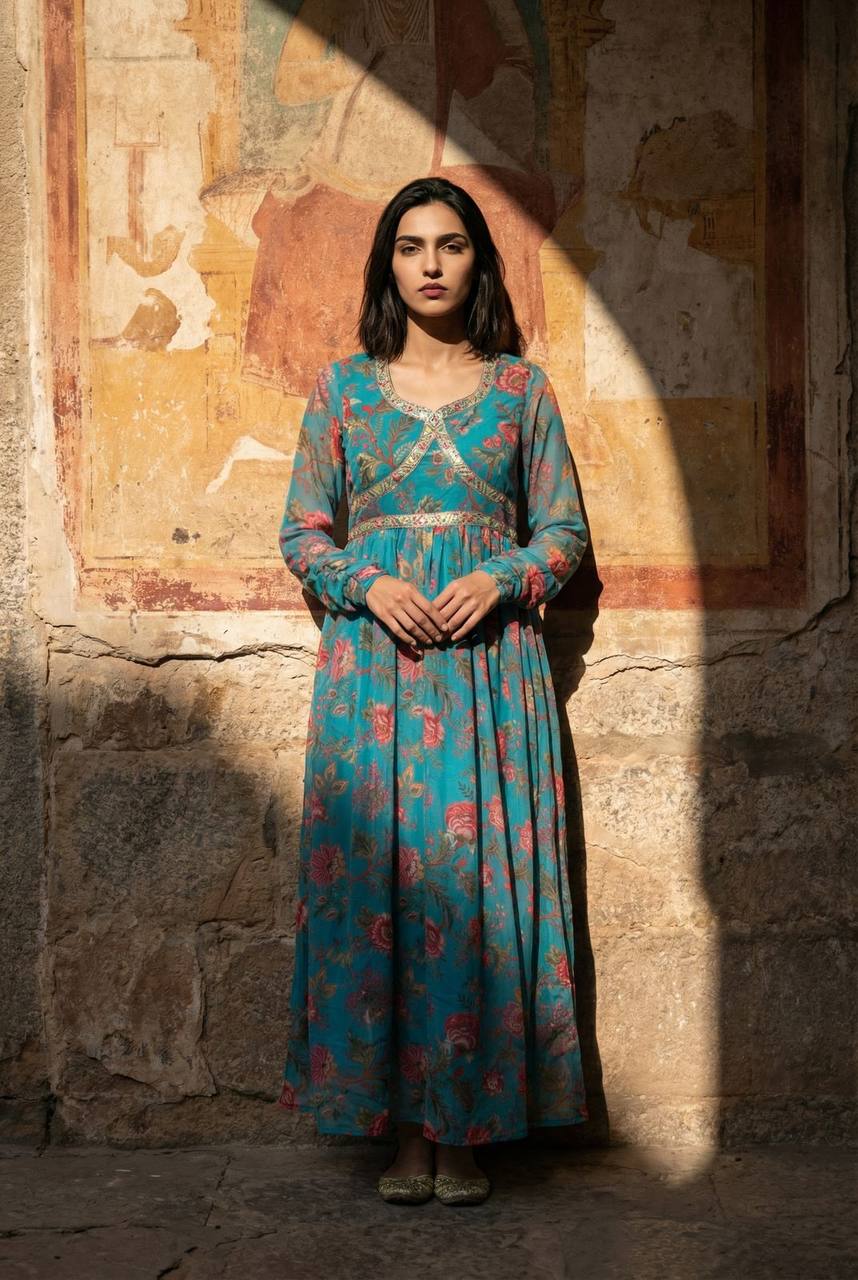 Women's Heavy Embroidered Kurta Palazzo Set for Festival & Party Wear