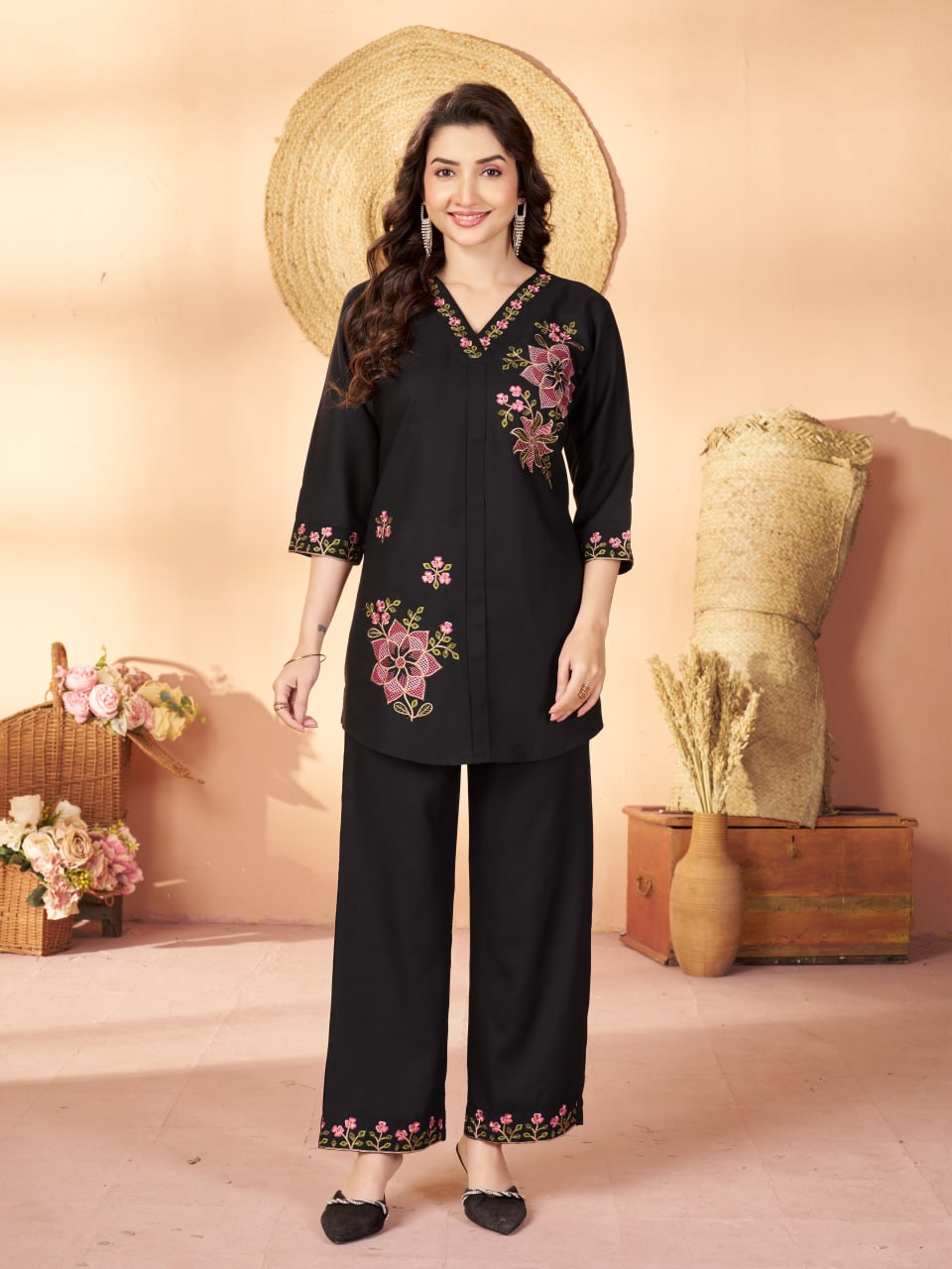 Myra Embroidered Co-Ord Set