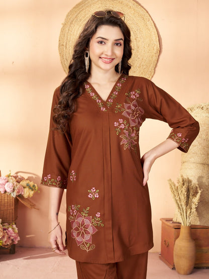 Myra Embroidered Co-Ord Set