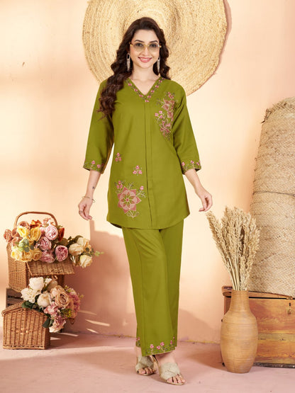 Myra Embroidered Co-Ord Set