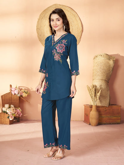 Myra Embroidered Co-Ord Set