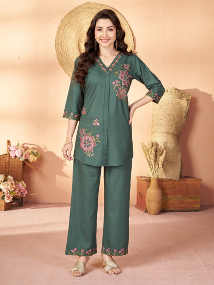 Myra Embroidered Co-Ord Set