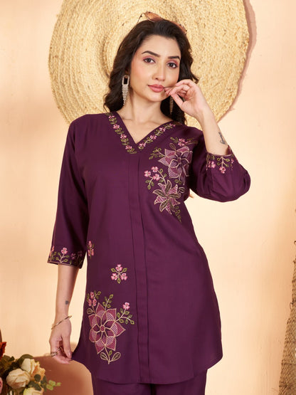 Myra Embroidered Co-Ord Set