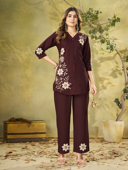 Eva Embroidered Co-Ord Set