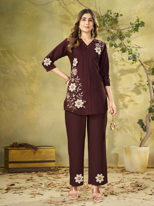 Eva Embroidered Co-Ord Set