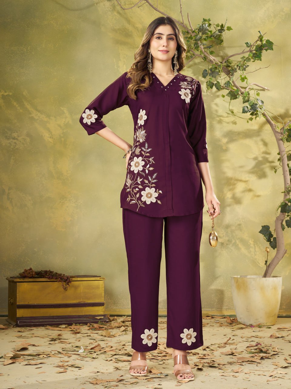 Eva Embroidered Co-Ord Set