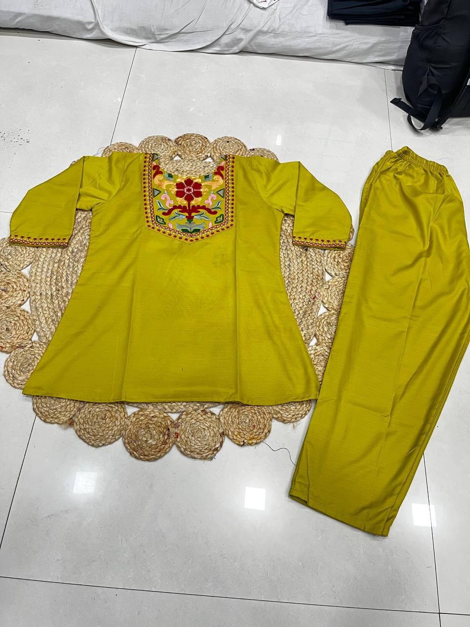 Office Wear Embroidered Co-Ord Set for Women