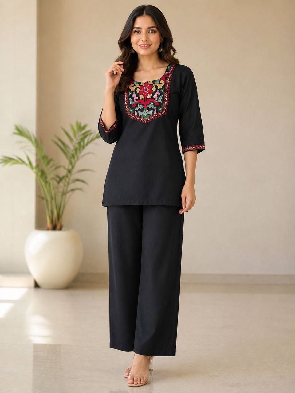 Women's Embroidered Co-Ord Set