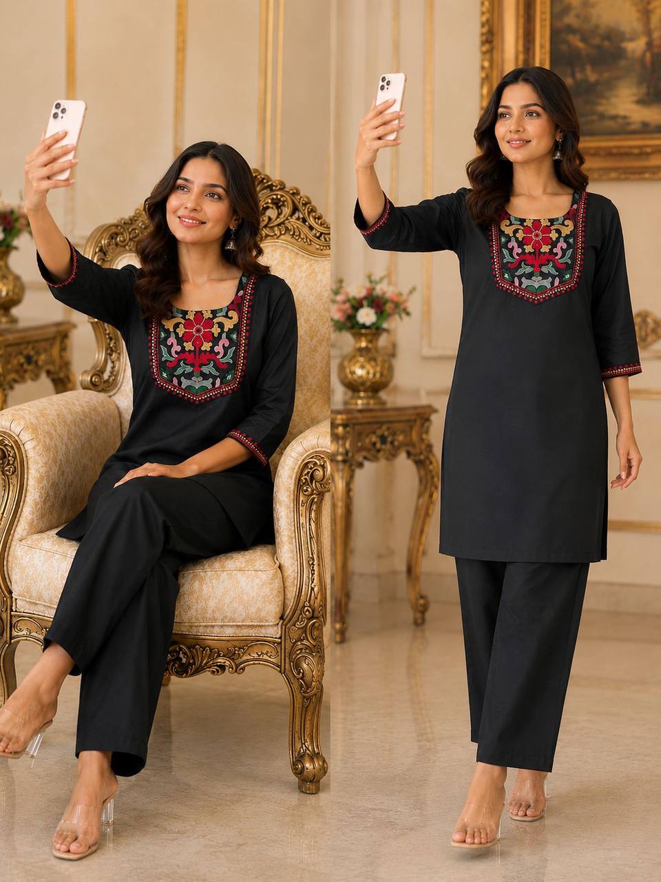 Women's Embroidered Co-Ord Set