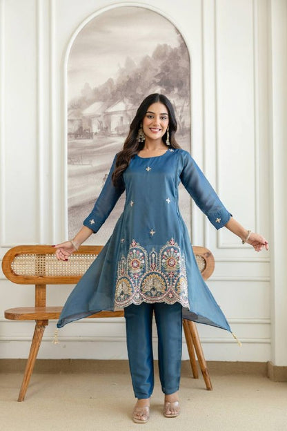 Designer Fancy Kurti and Pant Set