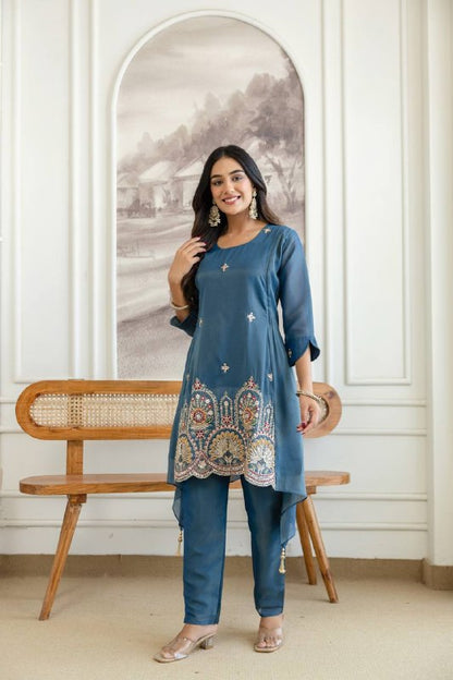 Designer Fancy Kurti and Pant Set
