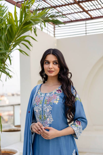 Designer Zardosi Work Kurti Plazzo Set for Women