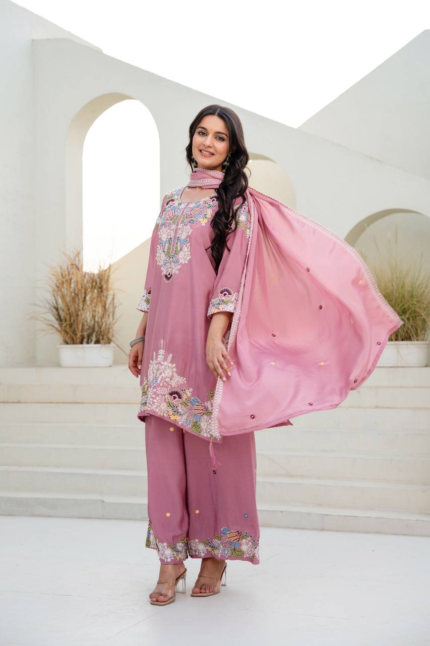 Ready-Made Kurti With Sarara And Dupatta