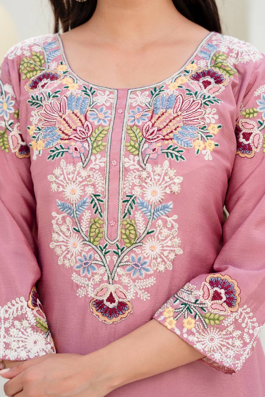 Ready-Made Kurti With Sarara And Dupatta