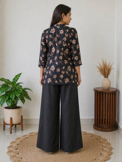 Women Floral Printed Kurta Palazzo Set | Stylish Co-Ord Set for Women