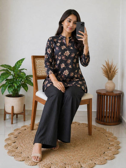 Women Floral Printed Kurta Palazzo Set | Stylish Co-Ord Set for Women