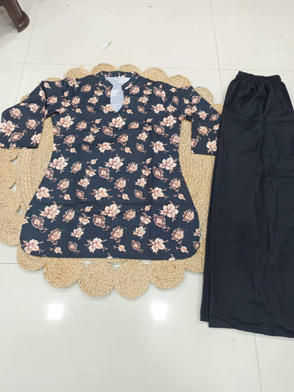 Women Floral Printed Kurta Palazzo Set | Stylish Co-Ord Set for Women