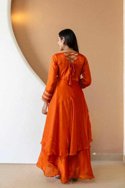 FANDY Silk With Heavy Embroidery Codding & Sequence Work And Full Sleeve