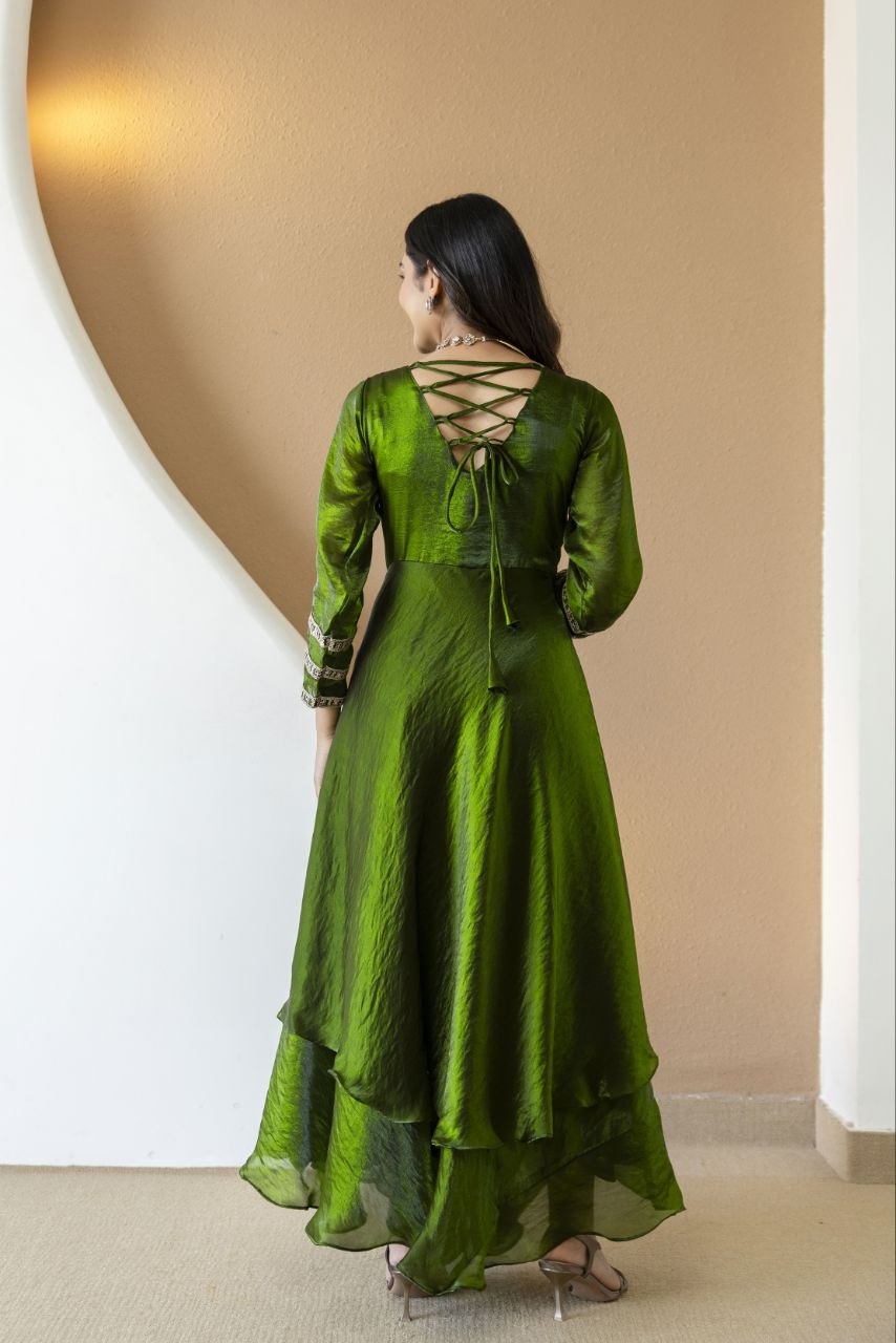 FANDY Silk With Heavy Embroidery Codding & Sequence Work And Full Sleeve