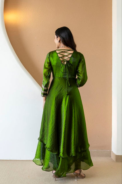 FANDY Silk With Heavy Embroidery Codding & Sequence Work And Full Sleeve