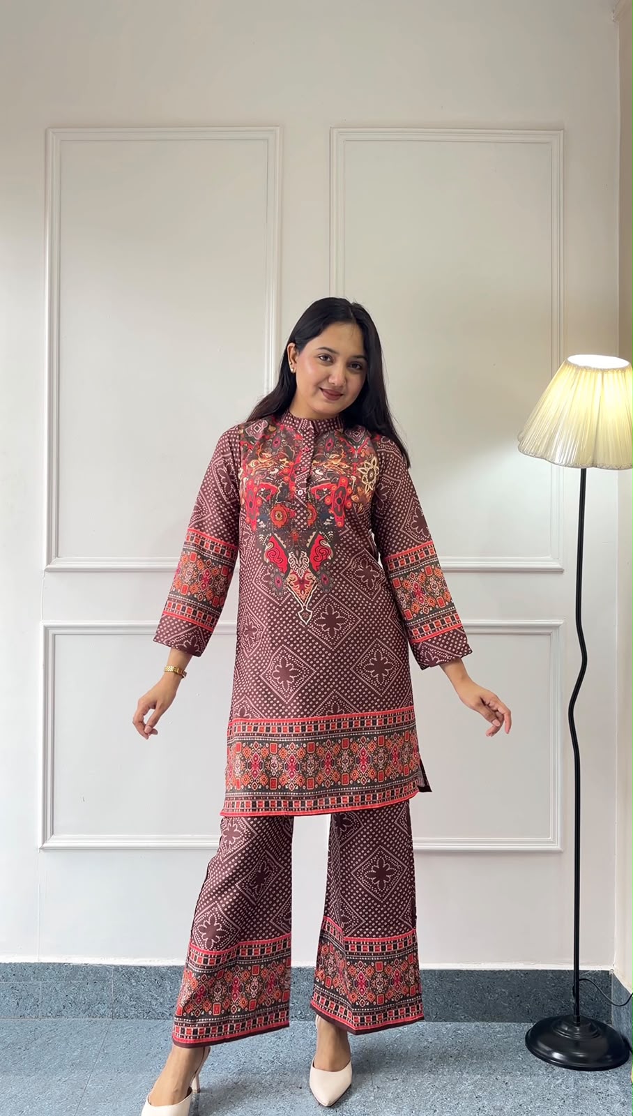 Rayon Printed  Co-Ord Set for Women S