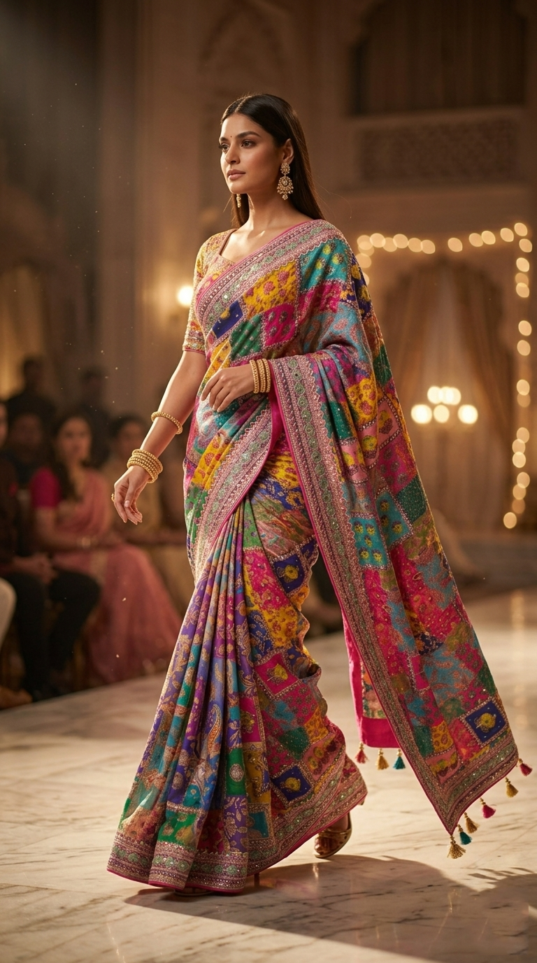 Saree with Designer Border – Soft Festive Party Wear Ethnic Saree for Women (pink)