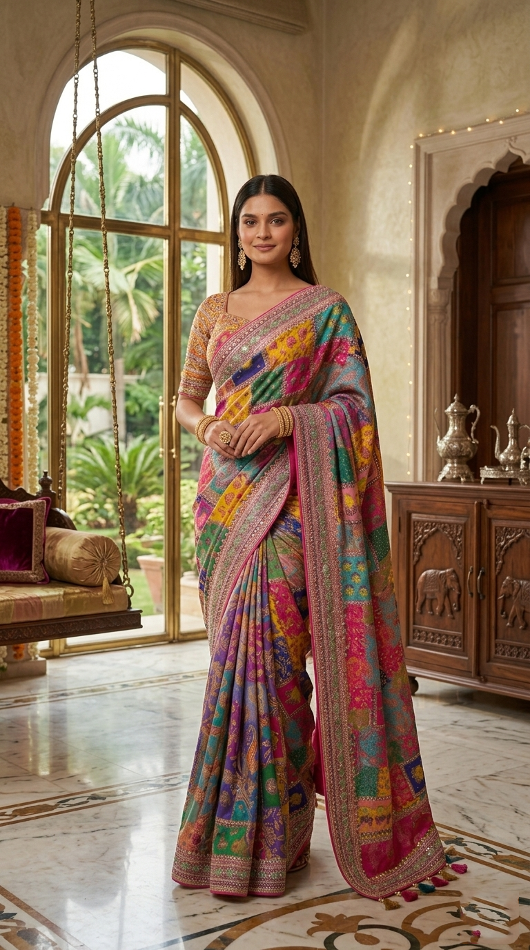 Saree with Designer Border – Soft Festive Party Wear Ethnic Saree for Women (pink)