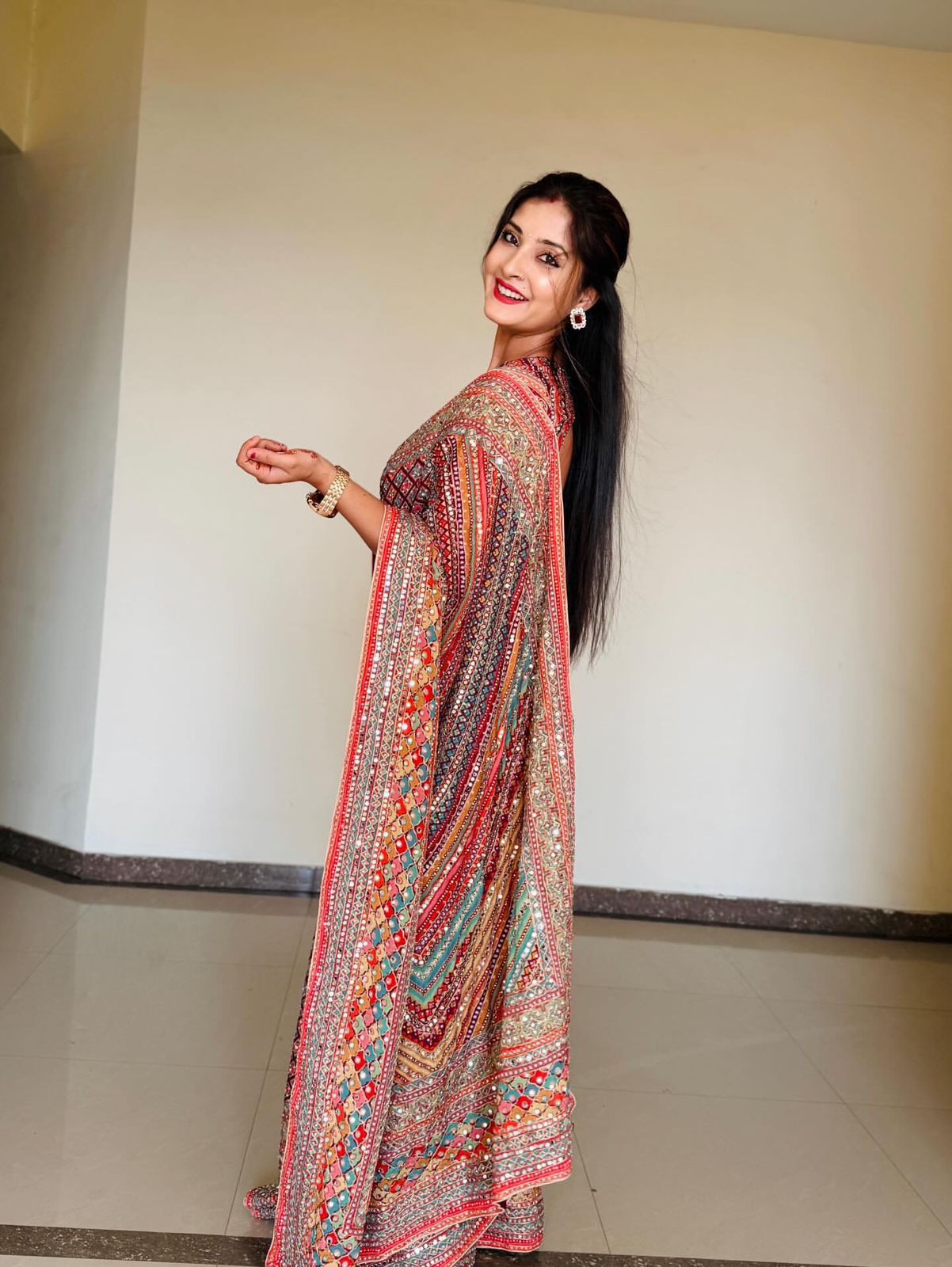 Designer Printed Silk Saree with Blouse | Festive & Wedding Wear