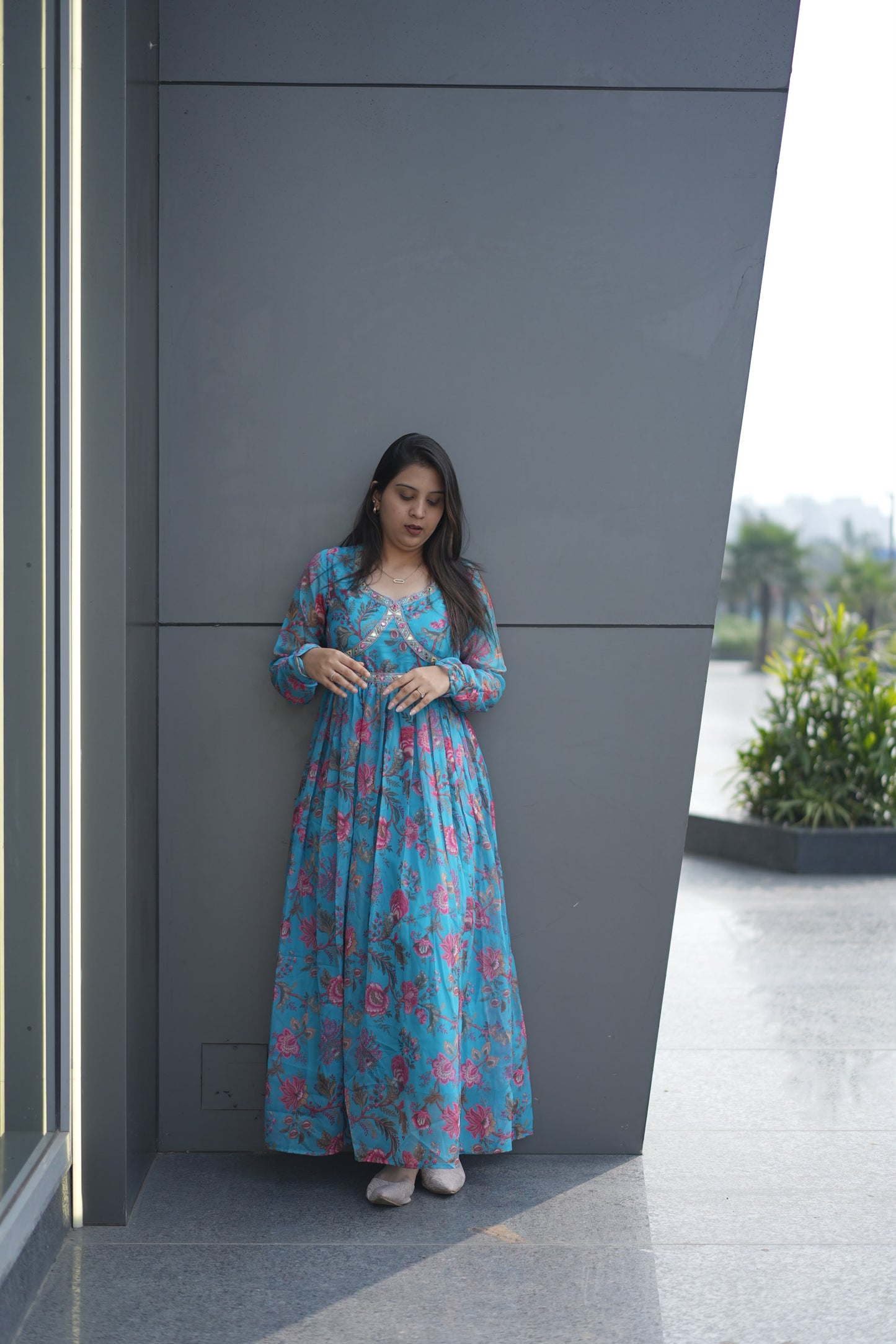 Women's Heavy Embroidered Kurta Palazzo Set for Festival & Party Wear