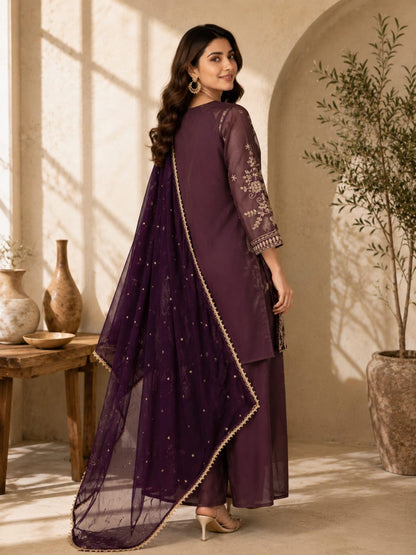 Premium Ethnic Suit Set for Women with Embroidered Palazzo & Dupatta
