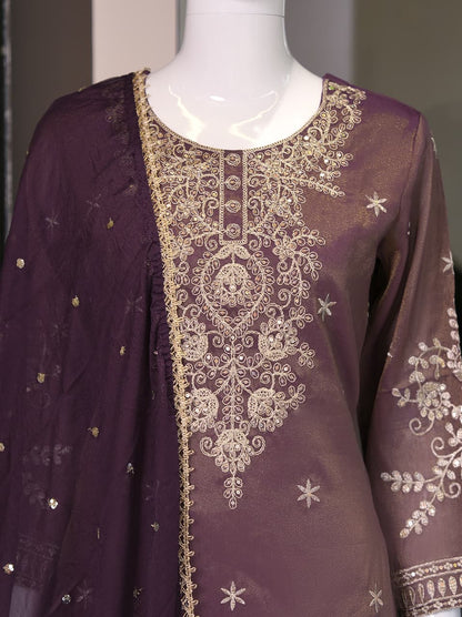 Premium Ethnic Suit Set for Women with Embroidered Palazzo & Dupatta
