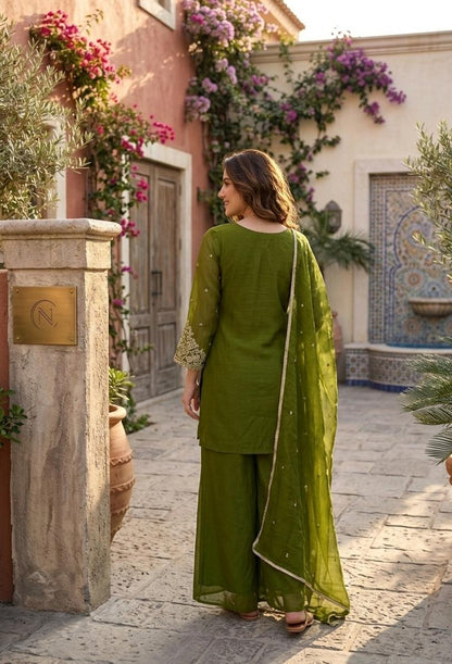 Designer Kurta Palazzo Set for Women with Heavy Embroidery Dupatta
