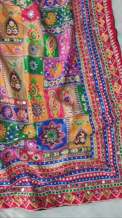 Designer Printed Silk Saree with Blouse | Festive & Wedding Wear